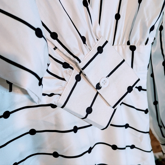 Black and White Ruffle Maxi Dress - Picture 3 of 5